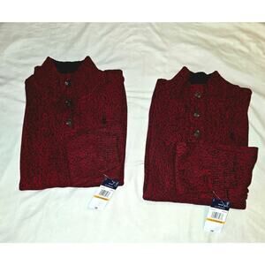 Bundle Two Large Red Izod Sweater Boys NWT
